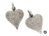 Pave Diamond Elongated Heart Pendant, (DPM-1072)